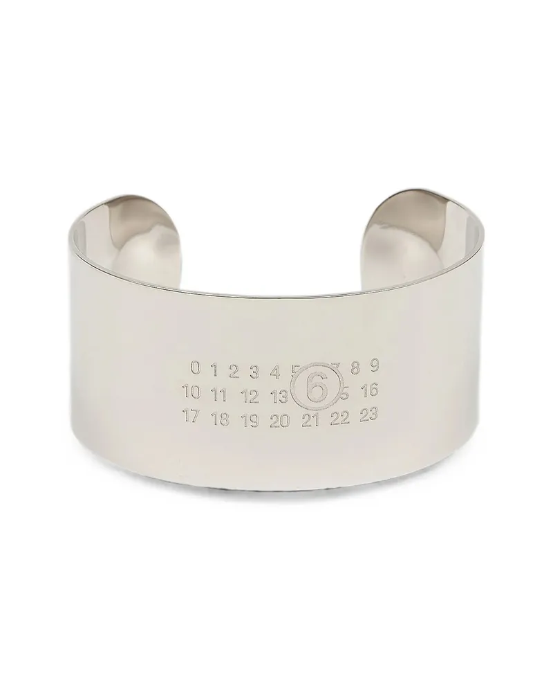 Maison Margiela Numeric Signature Cuff Bracelet Silver