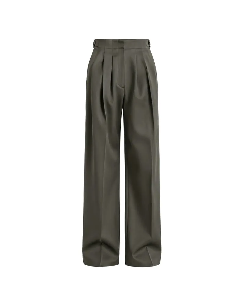 IRO Alabama Pleated Satin Trousers Green