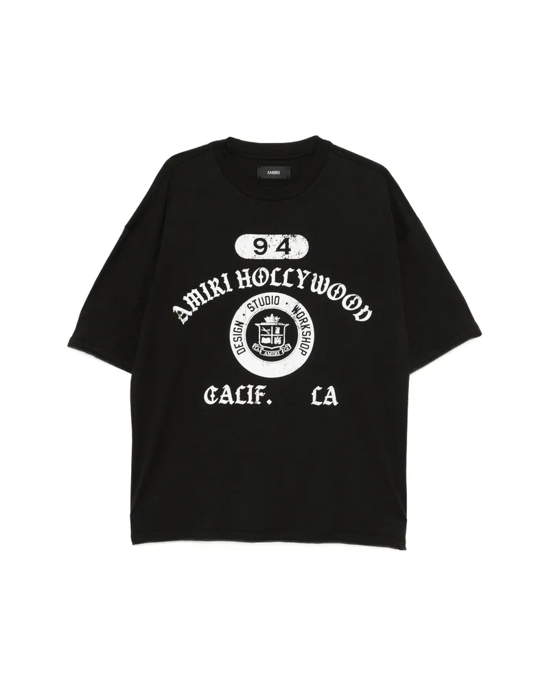 Amiri Logo-print Cotton T-shirt Black