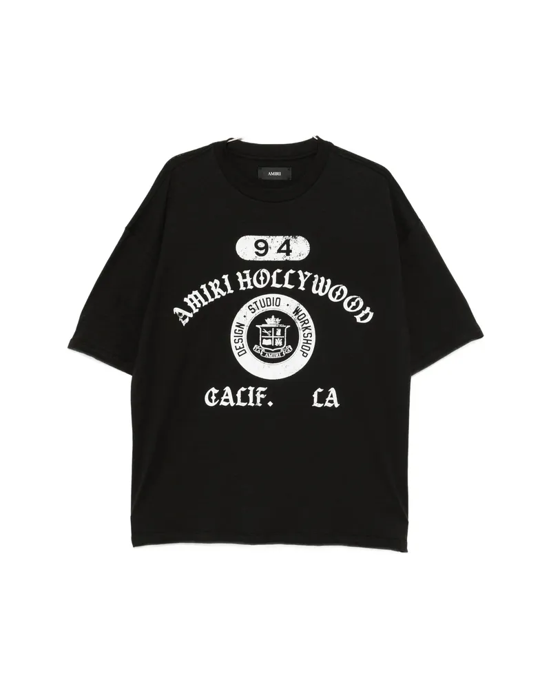 Amiri Logo-print Cotton T-shirt Black