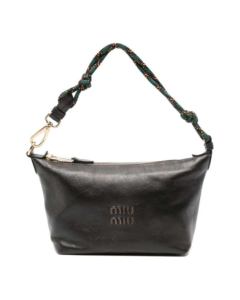 Miu Miu Leather Shoulder Bag Brown