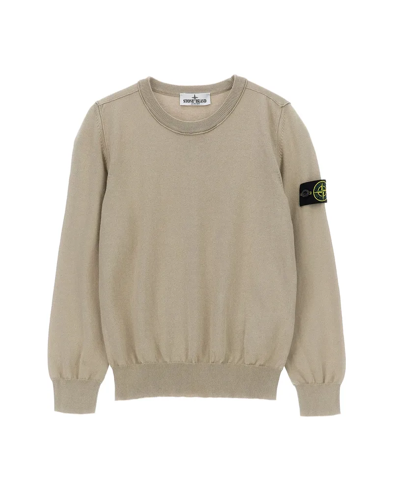Stone Island Logo-badge Sweater Neutrals