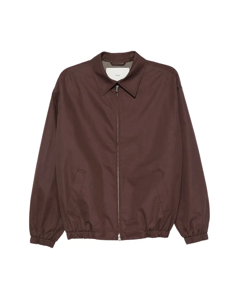 Dunst Zip-up Collared Lightweight Jacket Brown