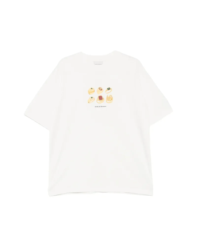 Drôle de Monsieur Graphic-print T-shirt White