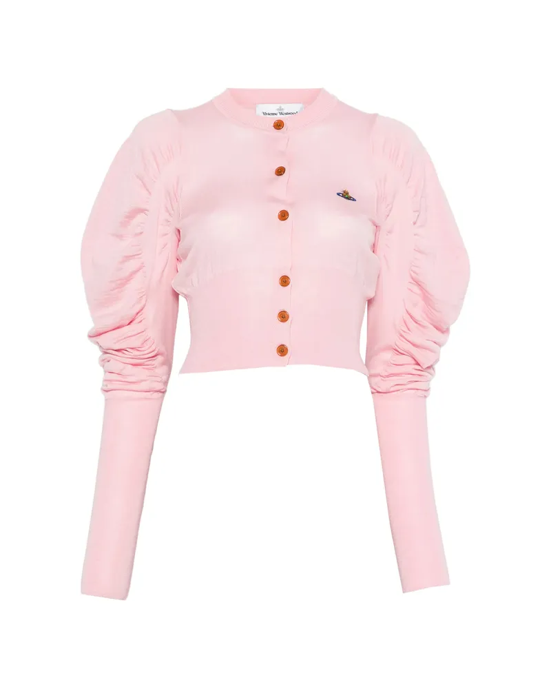 Vivienne Westwood Button Puff-sleeve Cardigan Pink