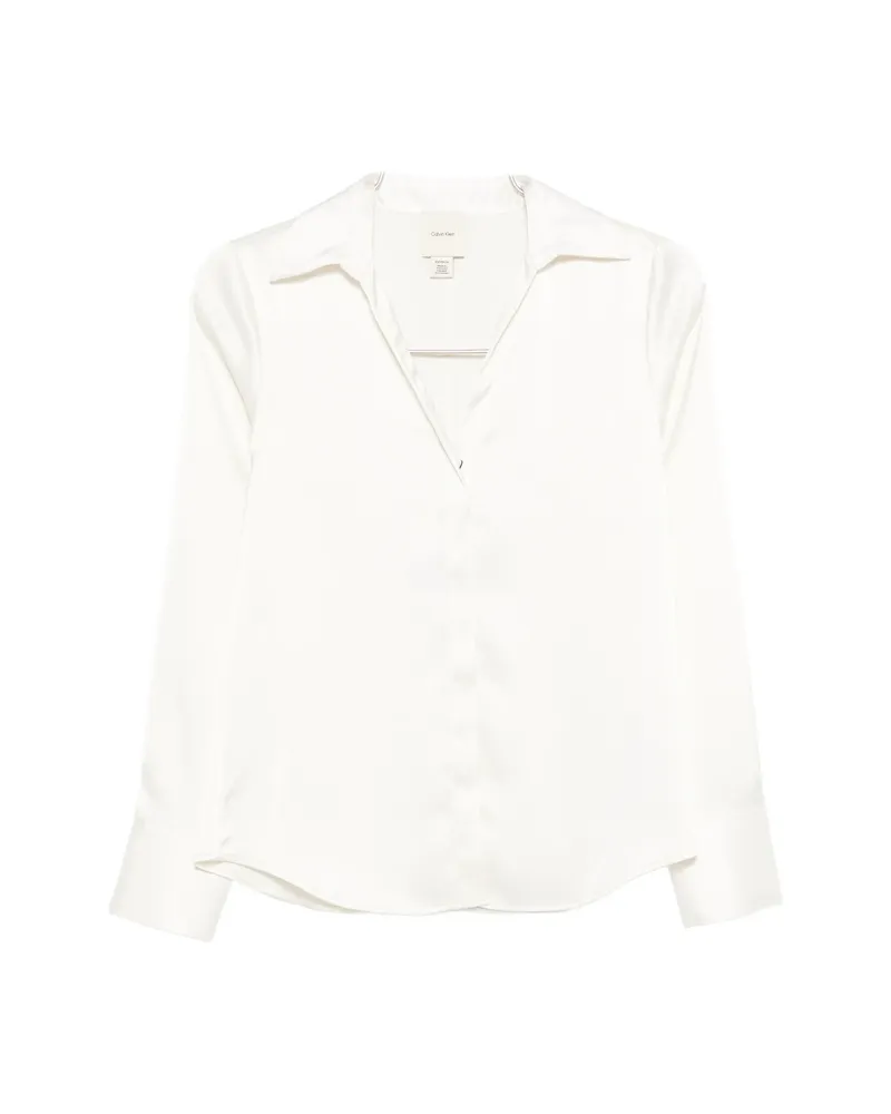 Calvin Klein Spread-collar Shirt Neutrals