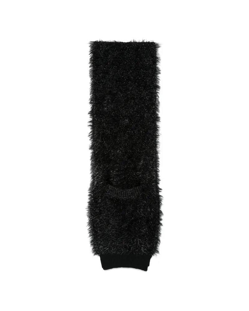 Junya Watanabe X Comme Des Garçons Fuzzy-knit Pocket Scarf Black