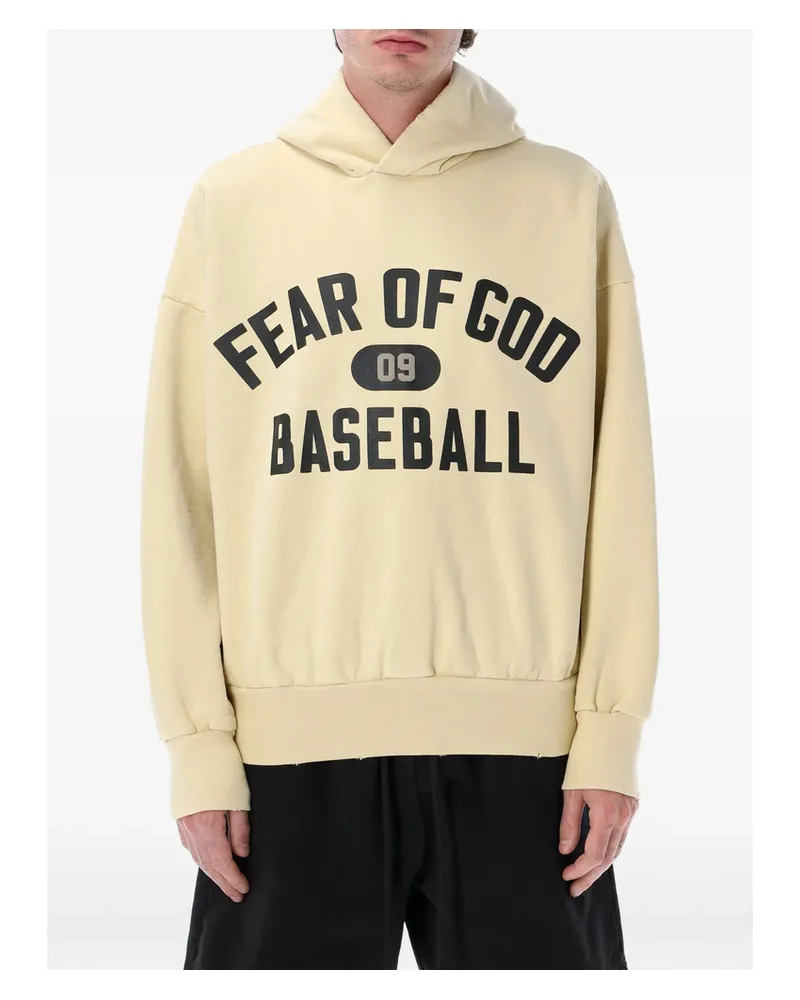 Fear of God 09 Classic Logo-print Hoodie Neutrals