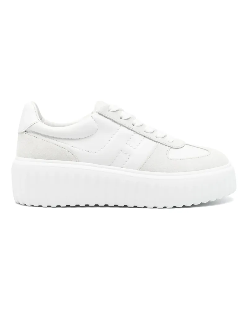 Hogan H-Stripes Platform Sneakers White