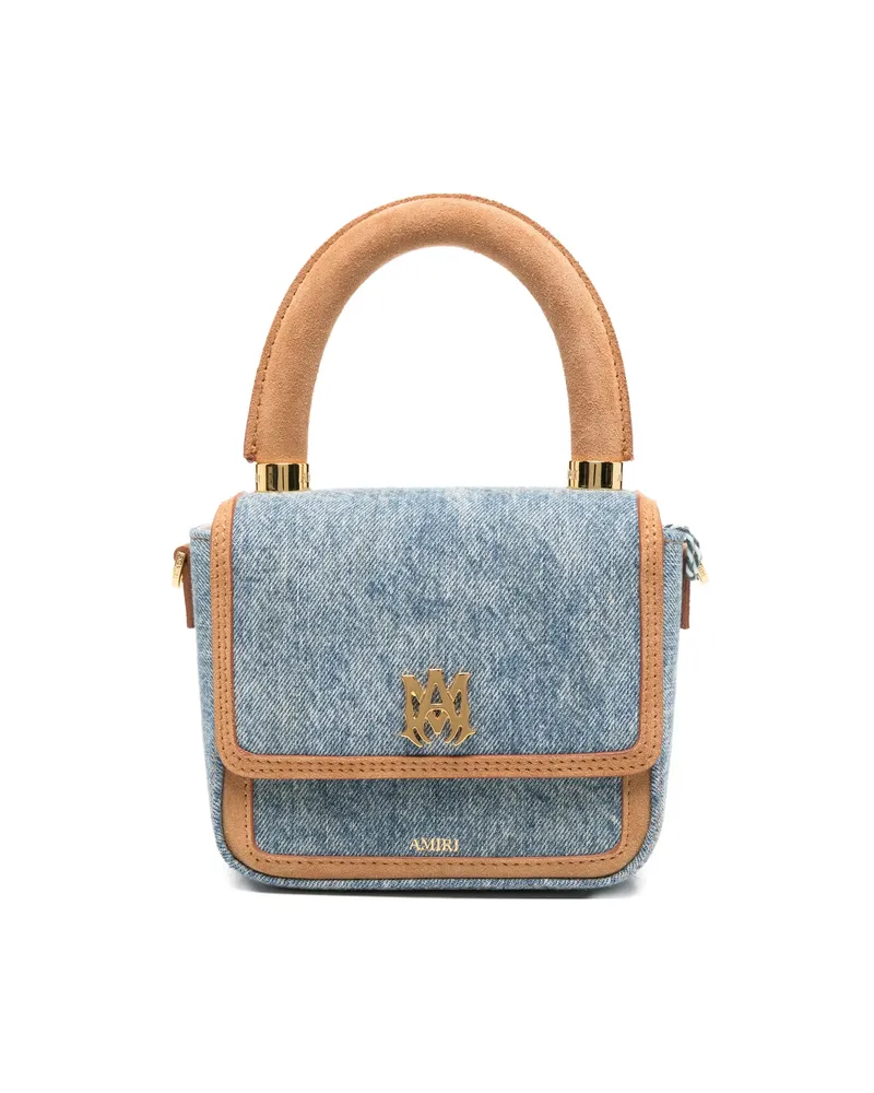 Amiri Micro MA-plaque Denim Tote Bag Blue