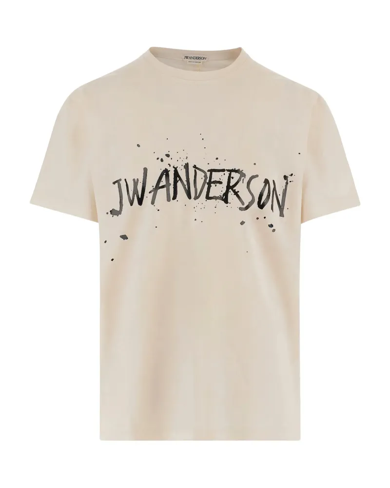 J.W.Anderson Logo-print T-shirt Neutrals