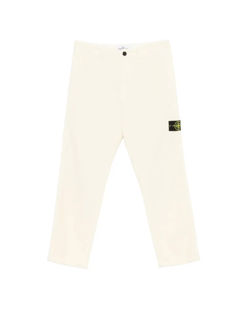 Stone Island Compass-motif Corduroy Trousers Neutrals
