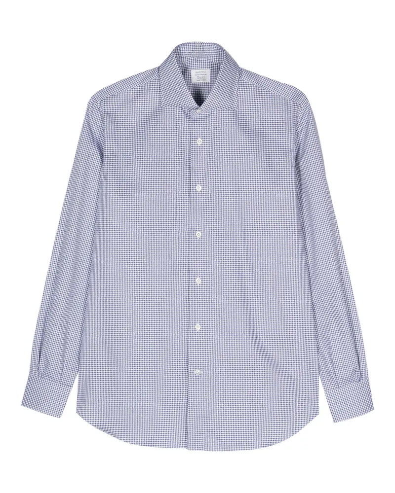 MAZZARELLI Long-sleeve Cotton Shirt Blue