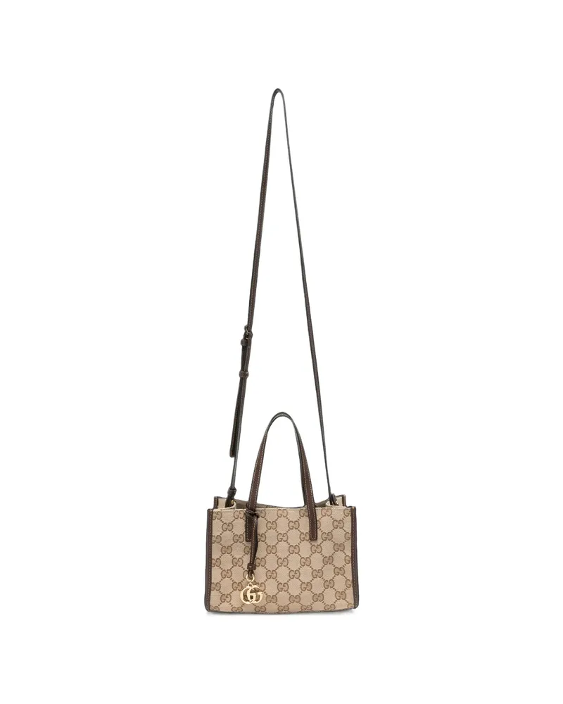 Gucci GG Supreme Ophidia Tote Bag Neutrals