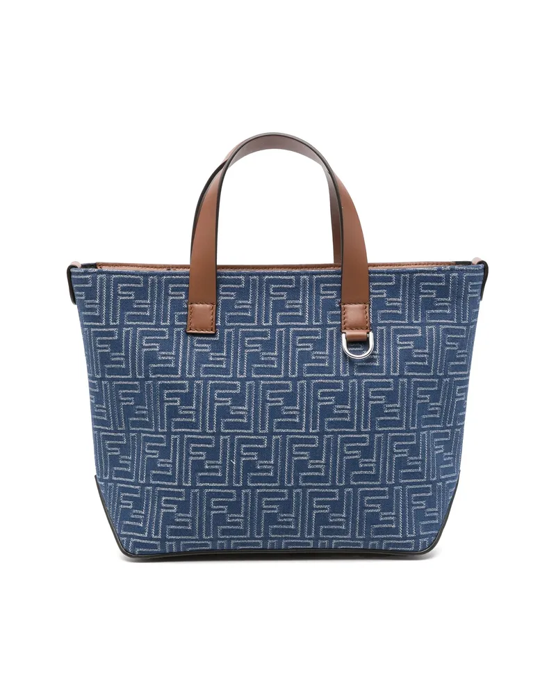 Fendi Small FF Tote Bag Blue
