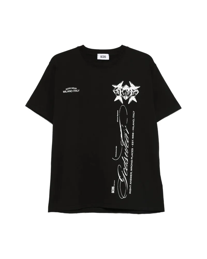 GCDS Graphic-print T-shirt Black