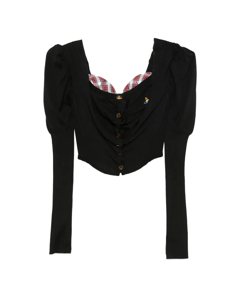 Vivienne Westwood Button Bea Corset Top Black