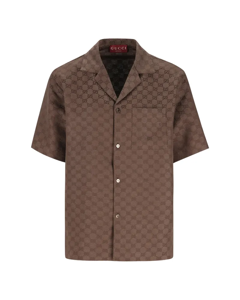 Gucci GG-patterned Shirt Brown