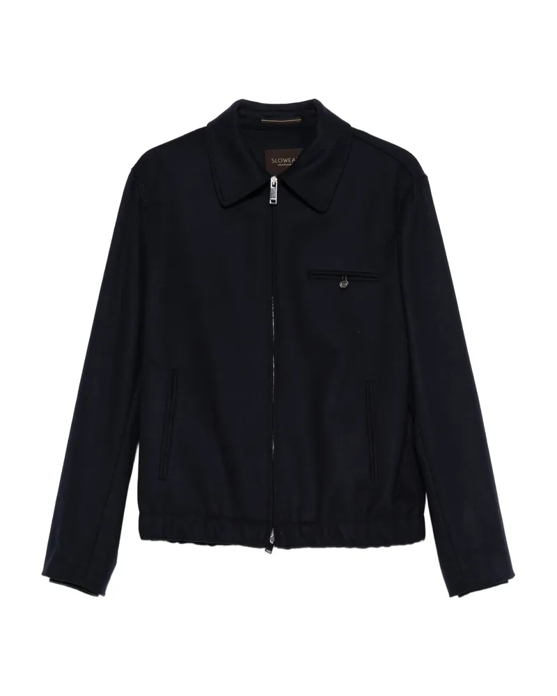 Incotex Zip-up Jacket Blue