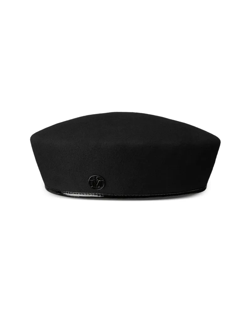 Maison Michel Giulia Wool-felt Beret Black