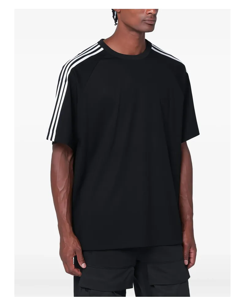 Y-3 3-stripes Raglan-sleeve T-shirt Black