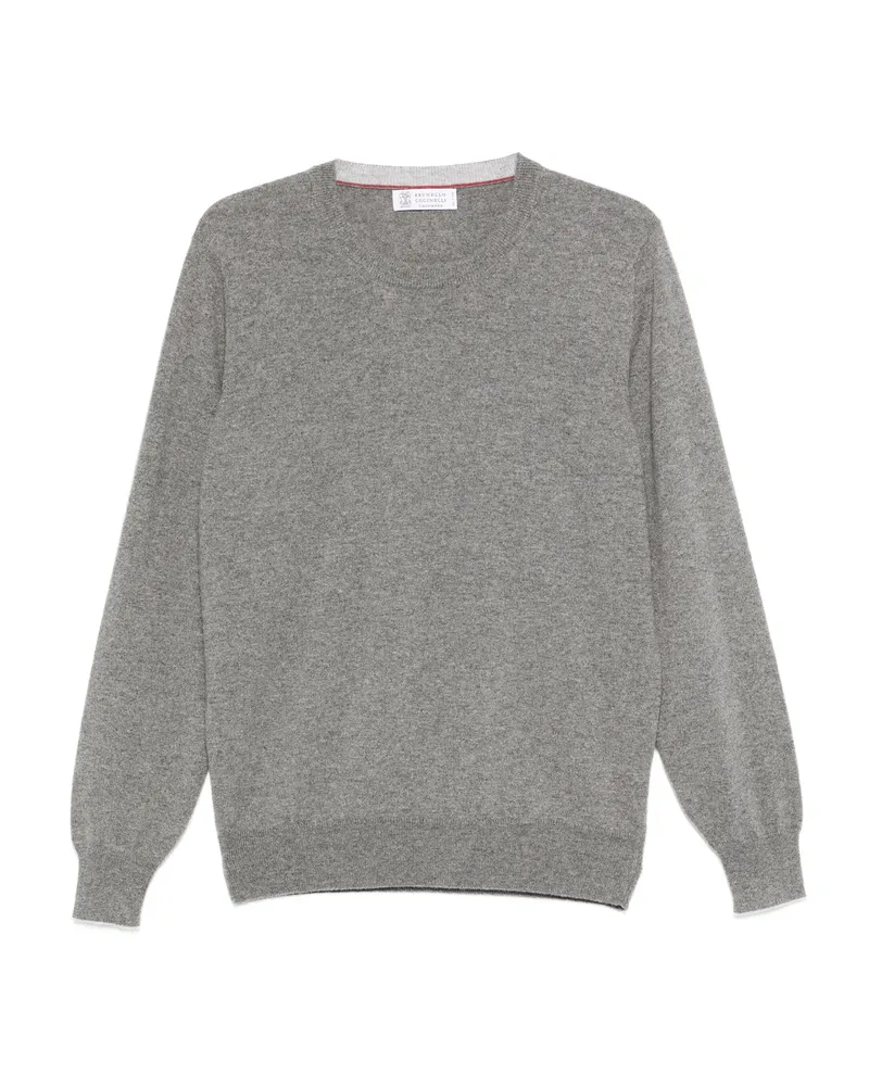 Brunello Cucinelli Cashmere Crew-neck Sweater Grey