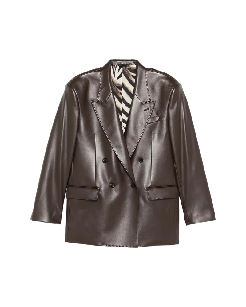 ERALDO Double-breasted Blazer Brown