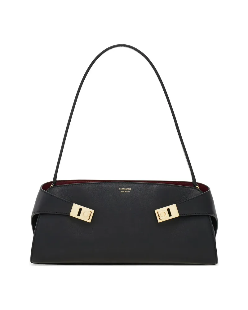 Ferragamo Hug East-West Shoulder Bag Black