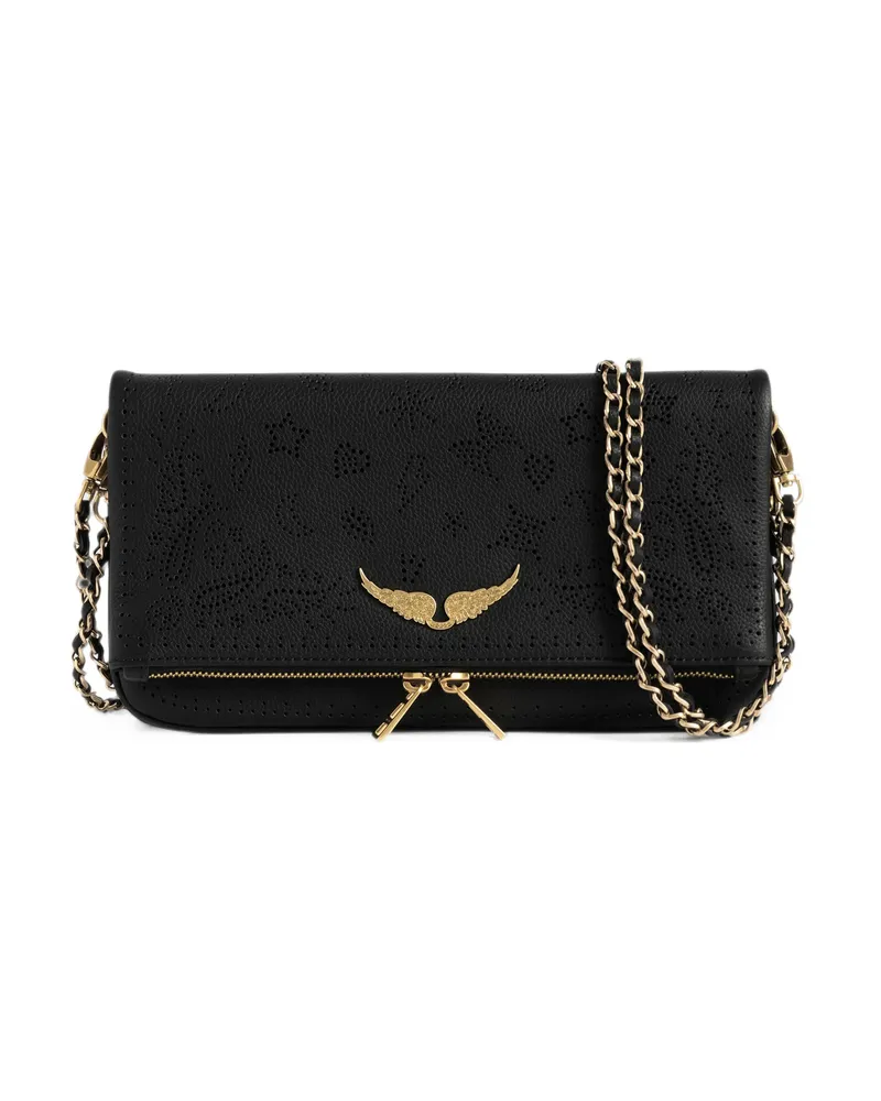 Zadig & Voltaire Rock Perfo Shoulder Bag Black