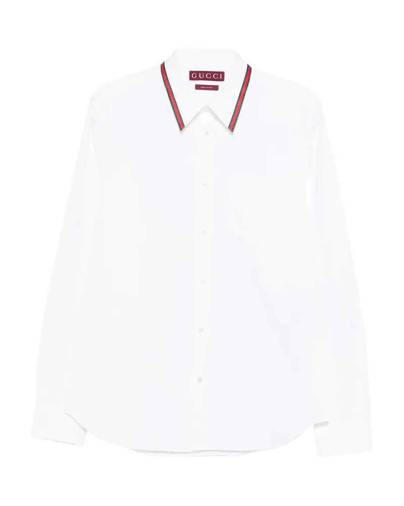Gucci Striped-collar Shirt White