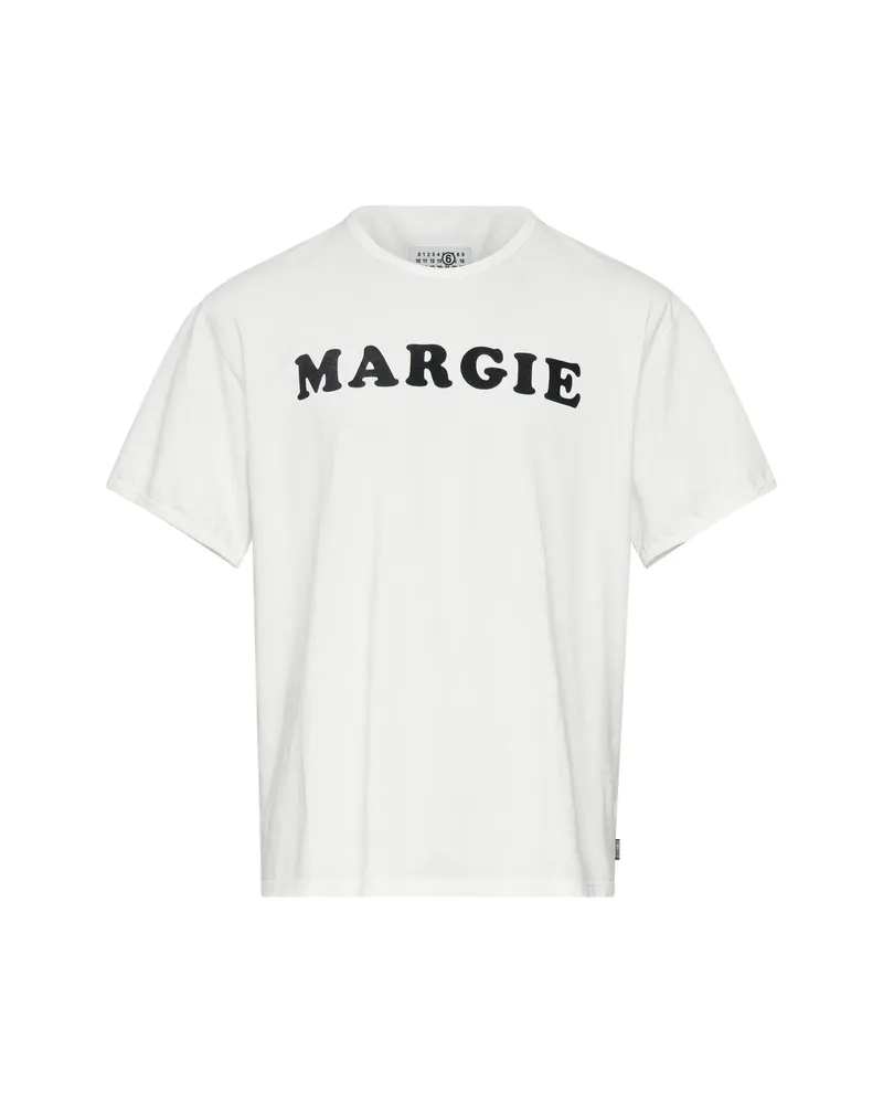 Maison Margiela Graphic-print Cotton T-shirt White