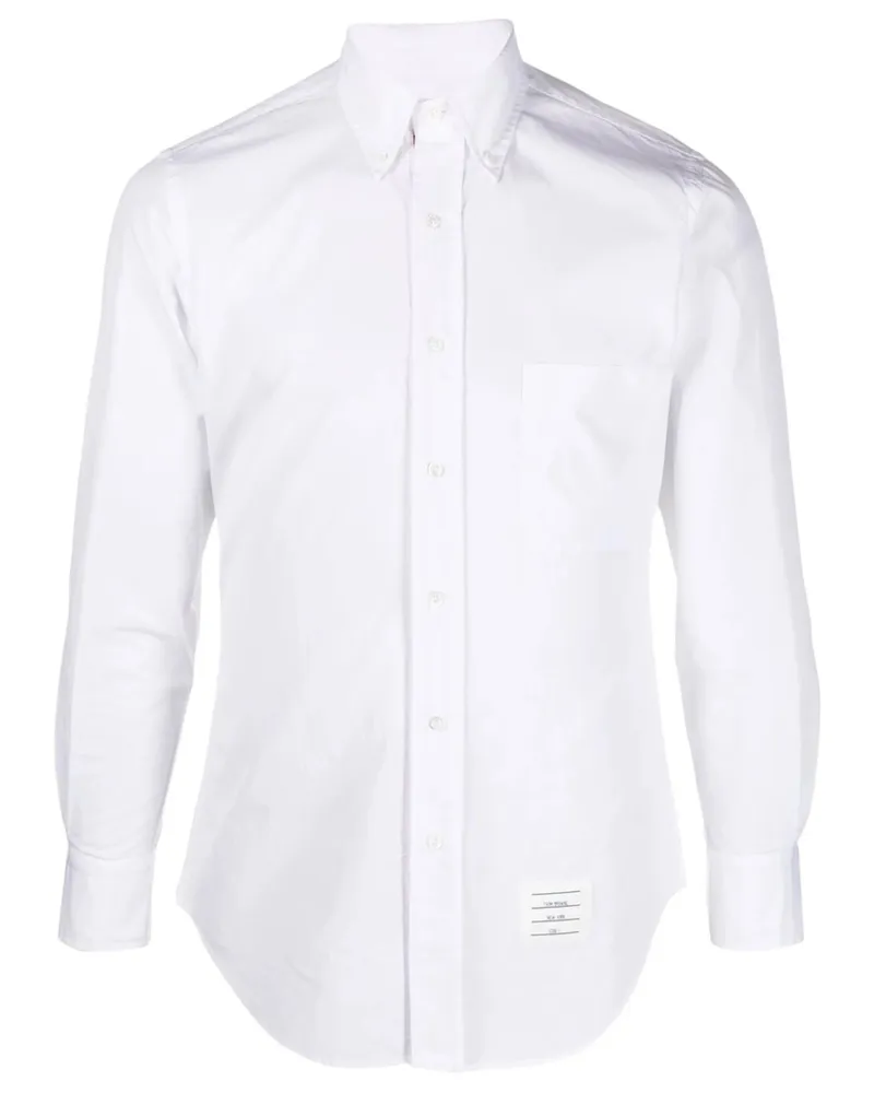 Thom Browne Button-down RWB Detail Shirt White