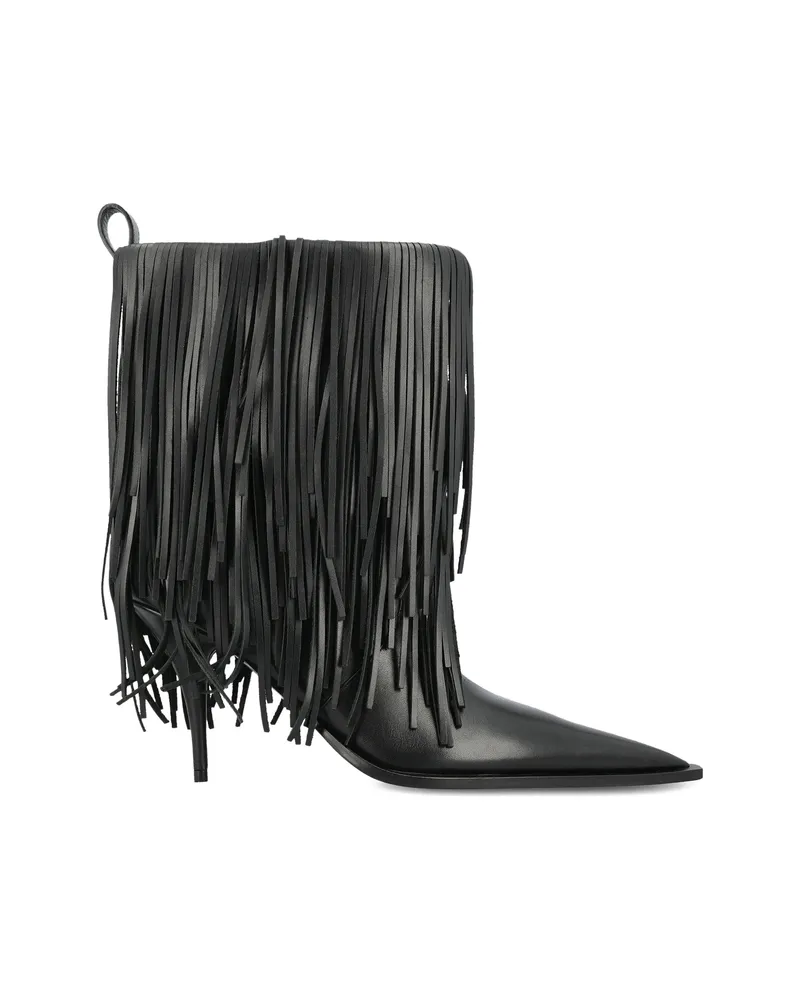Balenciaga Fringed-embellishment Boots Black