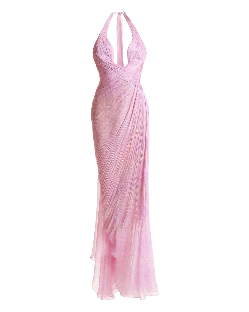 Maria Lucia Hohan Milagros Halterneck Maxi Dress Pink