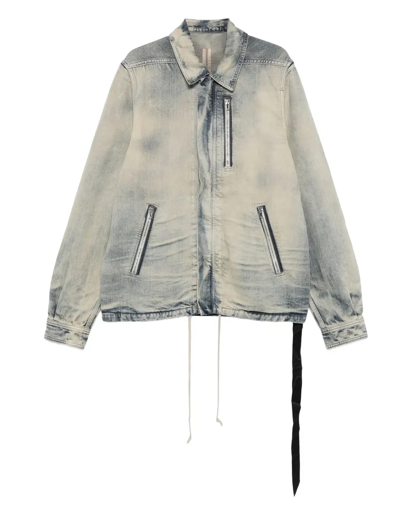 DRKSHDW by Rick Owens Zip-fastening Drawstring Jacket Blue