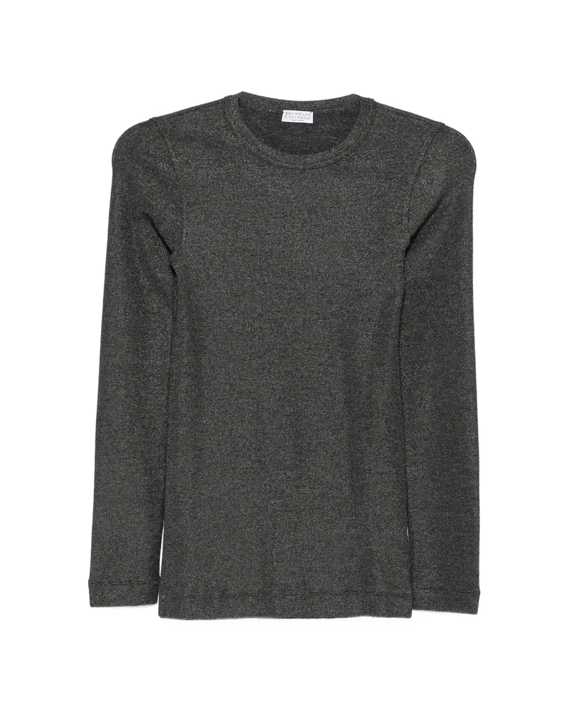 Brunello Cucinelli Crew-neck Long-sleeve T-shirt Grey