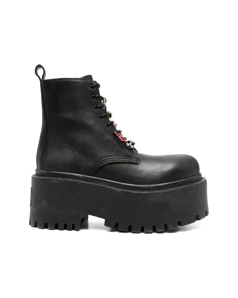 Balenciaga Charm-detail Platform Boots Black