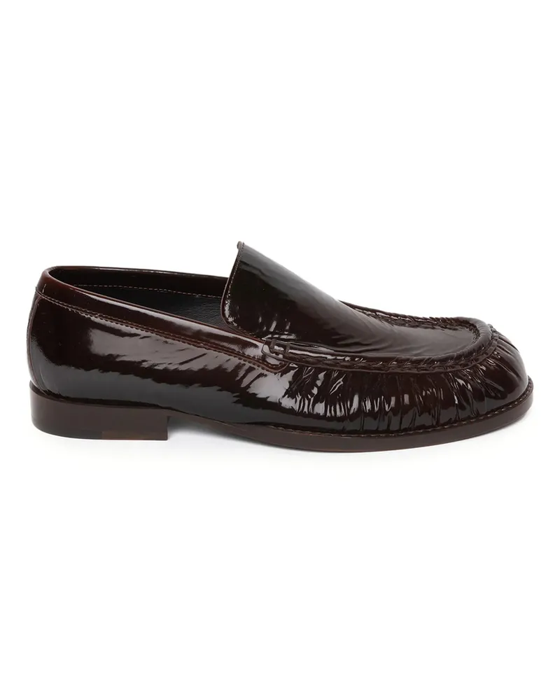 Dries van Noten Dark Brown Leather Loafers Brown