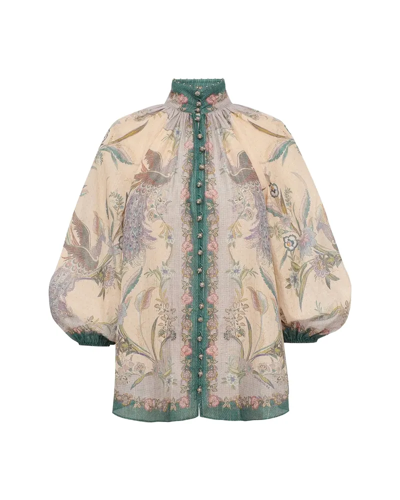 Zimmermann Indra Billow Blouse Neutrals