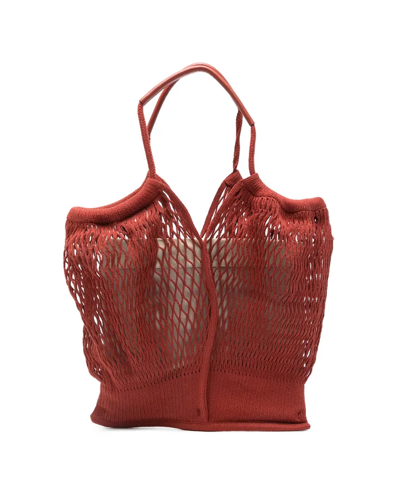 HEREU Hélène Net Tote Bag Red