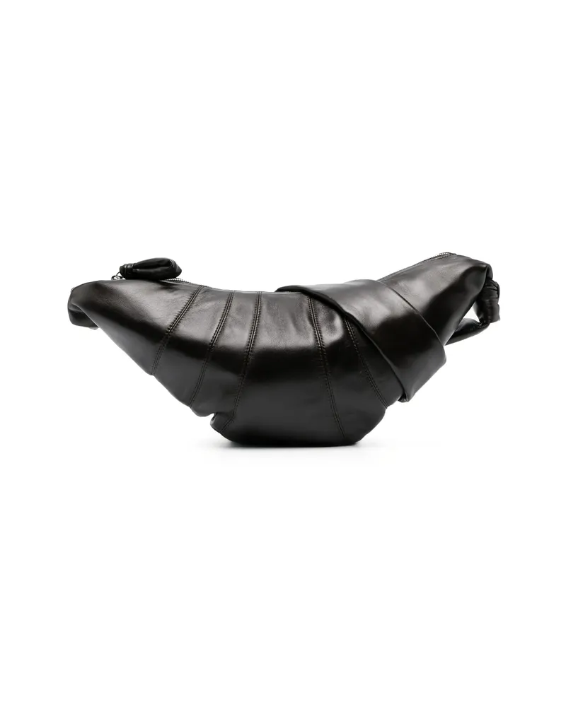 Christophe Lemaire Medium Croissant Bag In Leather Brown