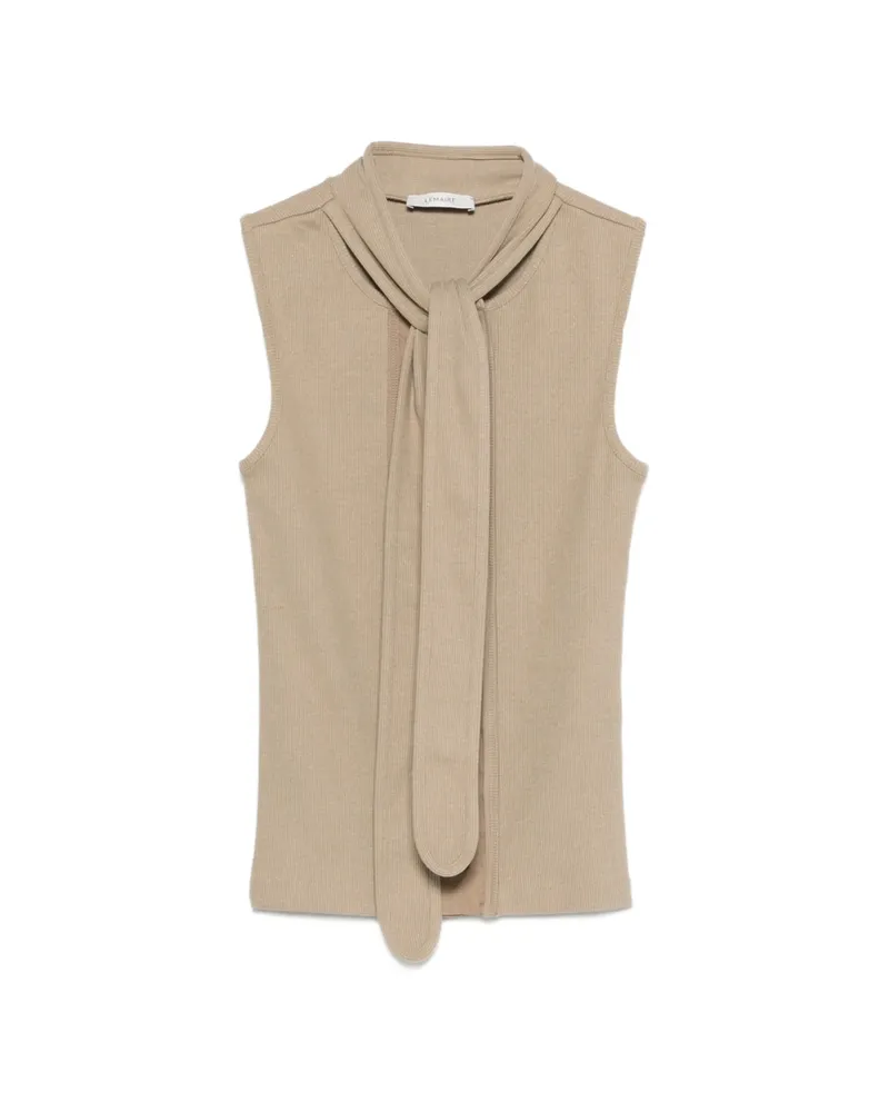 Christophe Lemaire Asymmetrical Tie Top Neutrals