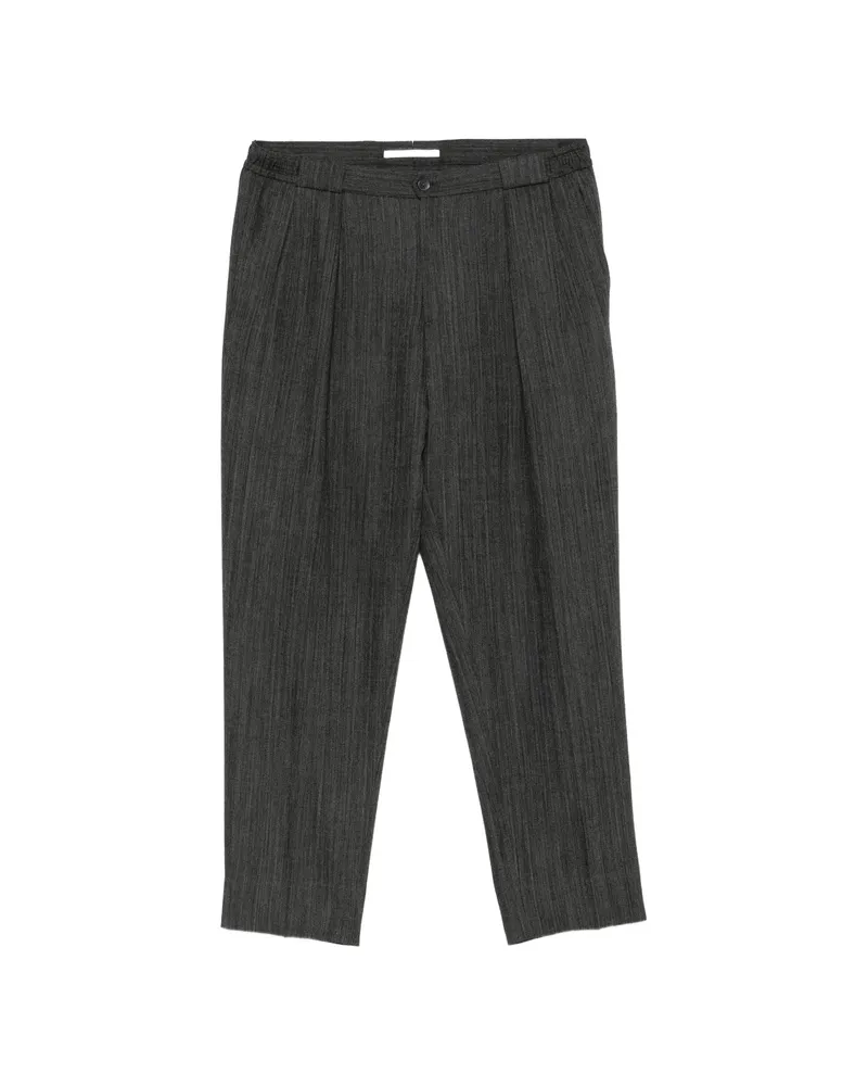 Briglia 1949 Herringbone Pleated Trousers Grey