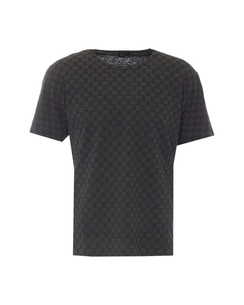 Gucci Printed Cotton Jersey T-shirt Black