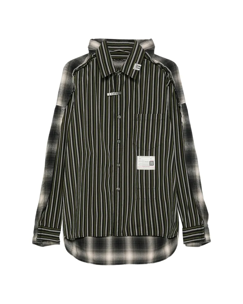 MIHARAYASUHIRO Front Back Docking Shirt Black