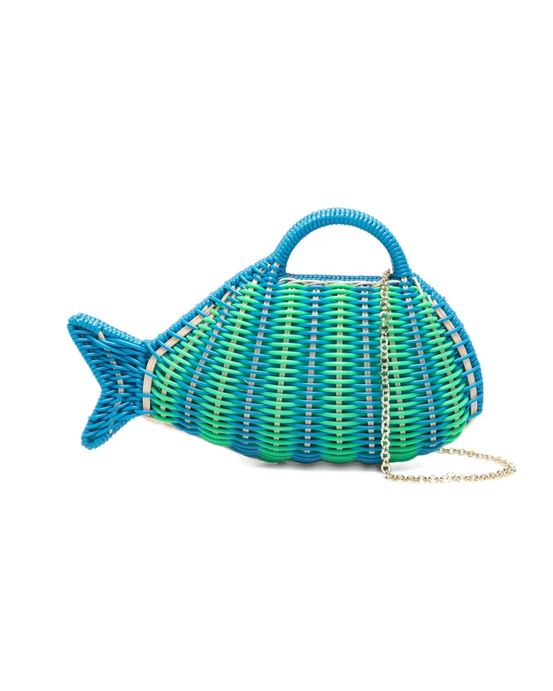 Serpui David Fish Tote Bag Blue