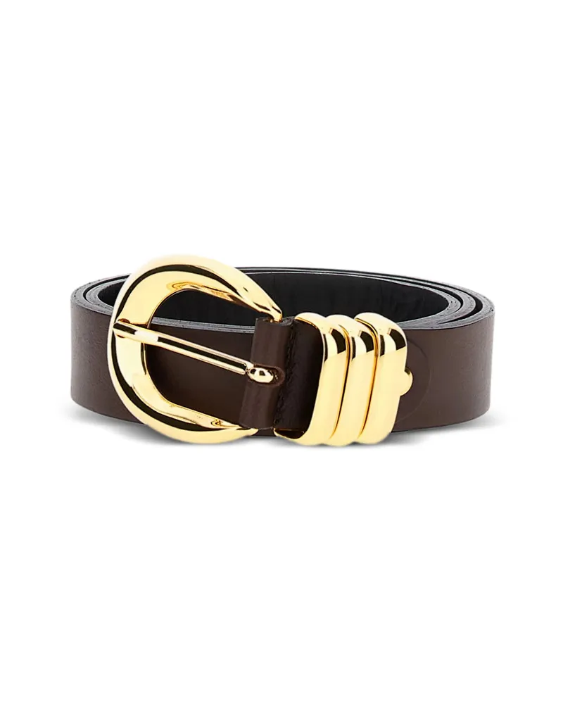 Federica Tosi Buckled Leather Belt Brown