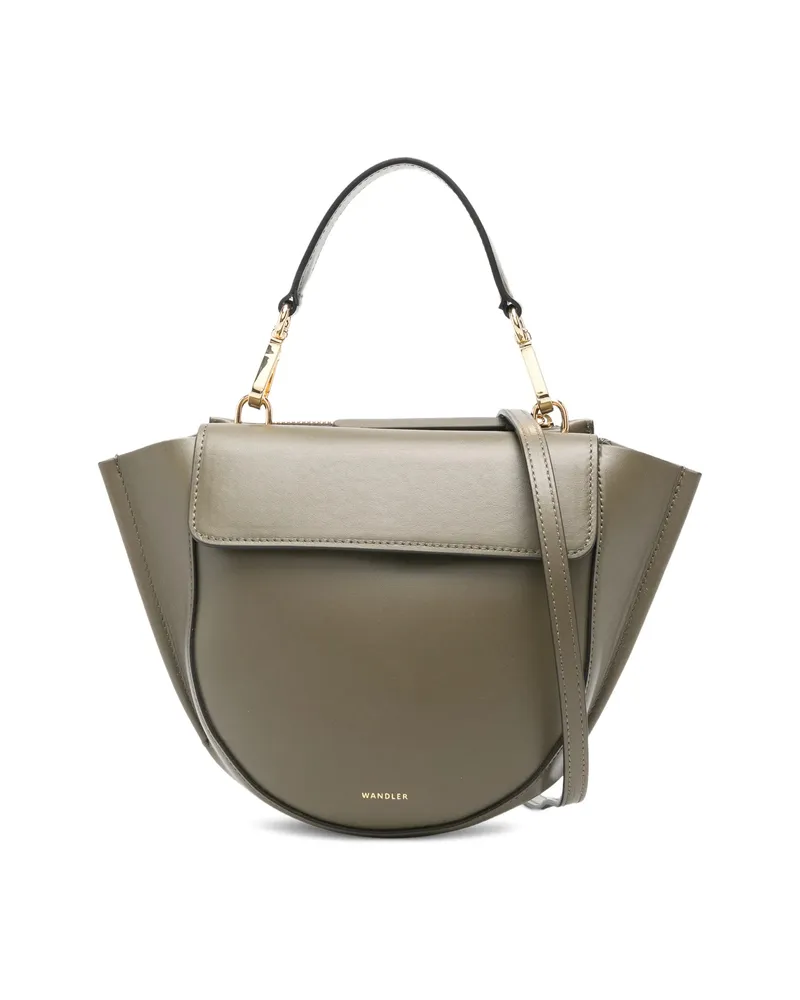 WANDLER Mini Hortensia Flap Tote Bag Green