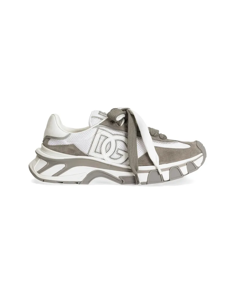 Dolce & Gabbana DG Country Road Nylon And Calfskin Sneakers White