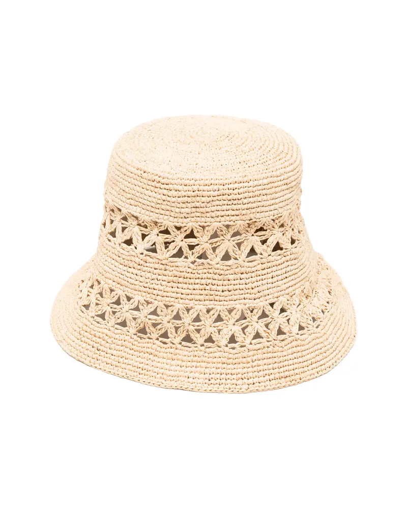 Zimmermann Raffia Bucket Hat Neutrals